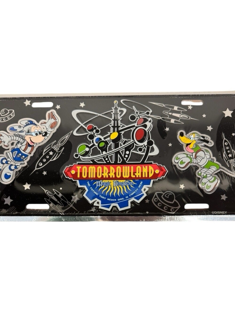 Walt Disney World Magic Kingdom Pluto Mickey Tomorrowland License Plate